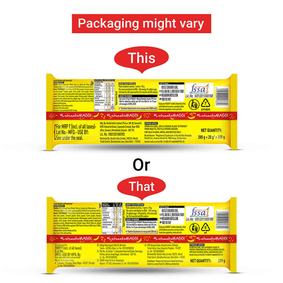 Limca Soft Drink Pet(750ml) & Maggi 2- Minute Instant Masala Noodles(280gms) Combo