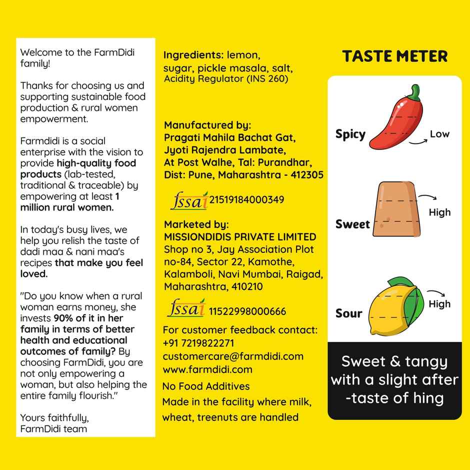 Farmdidi Crushed Lemon Pickle | Lemon Chutney