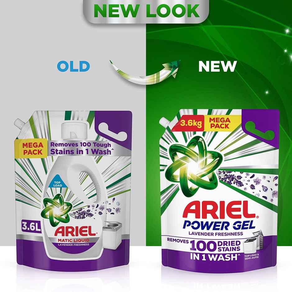 Ariel Lavender Power Gel Liquid Detergent for Top load washing machine