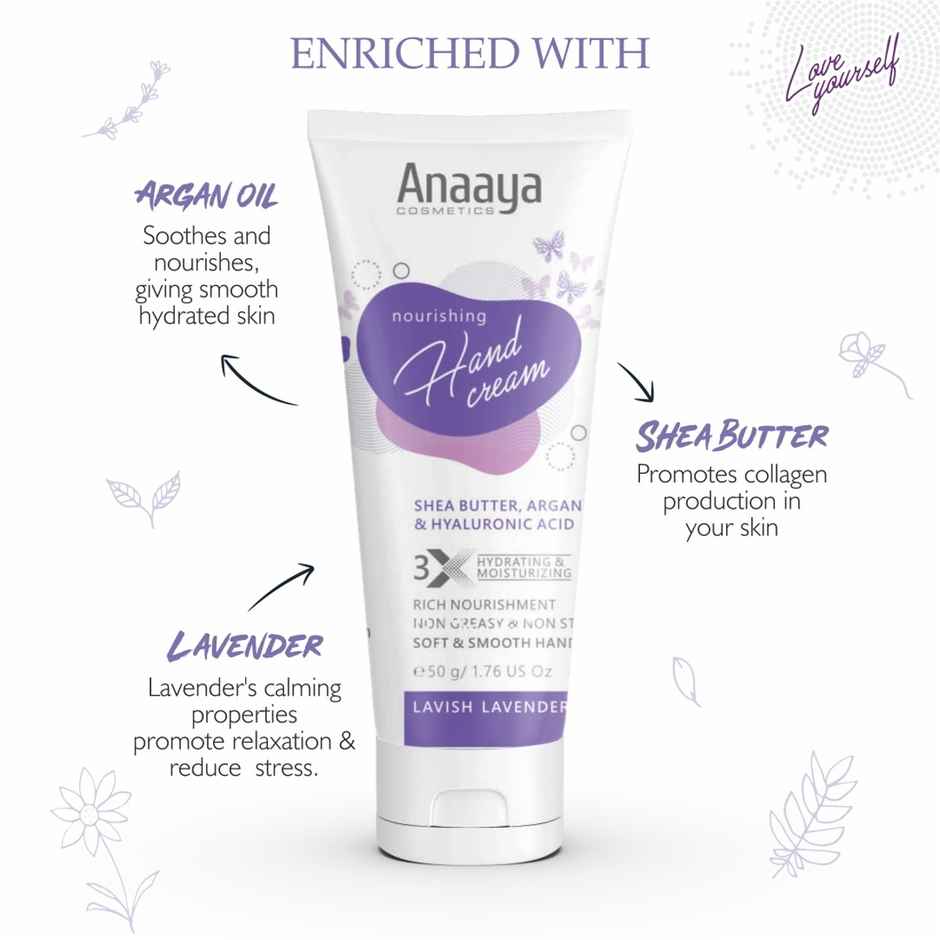 Anaaya Nourishing Hand Cream - Lavish Lavender