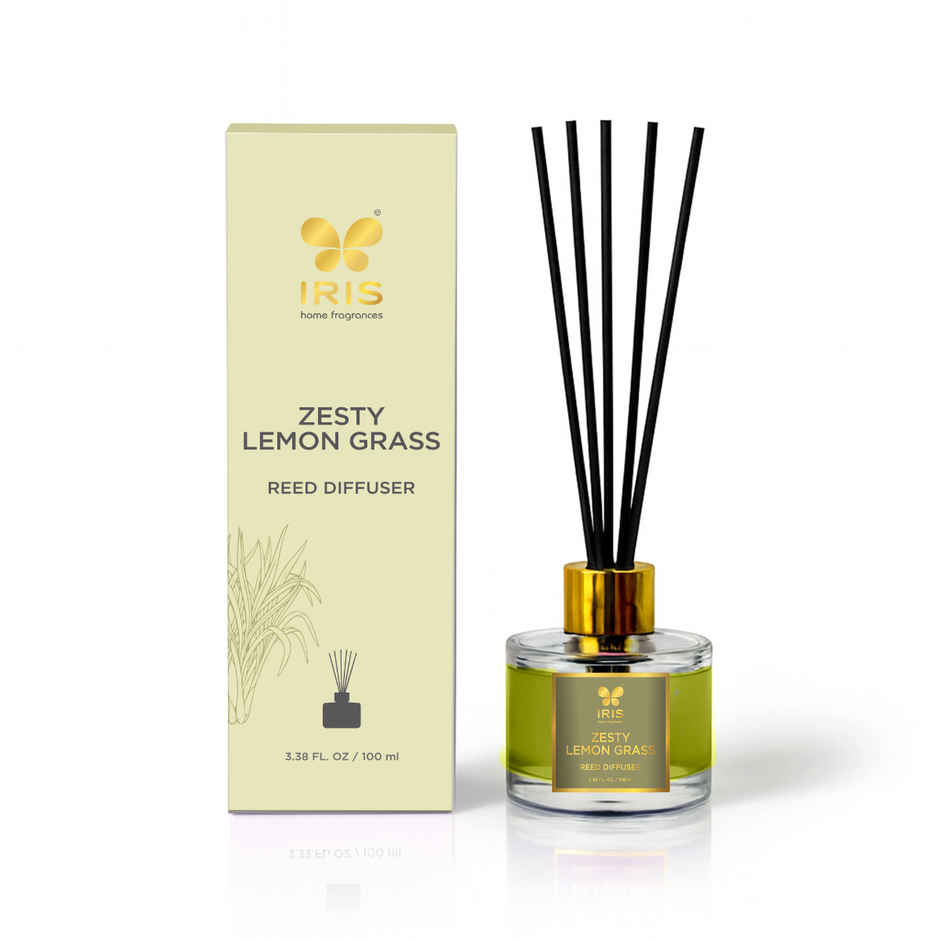 Iris Zesty Lemongrass Aroma Reed Diffuser Set