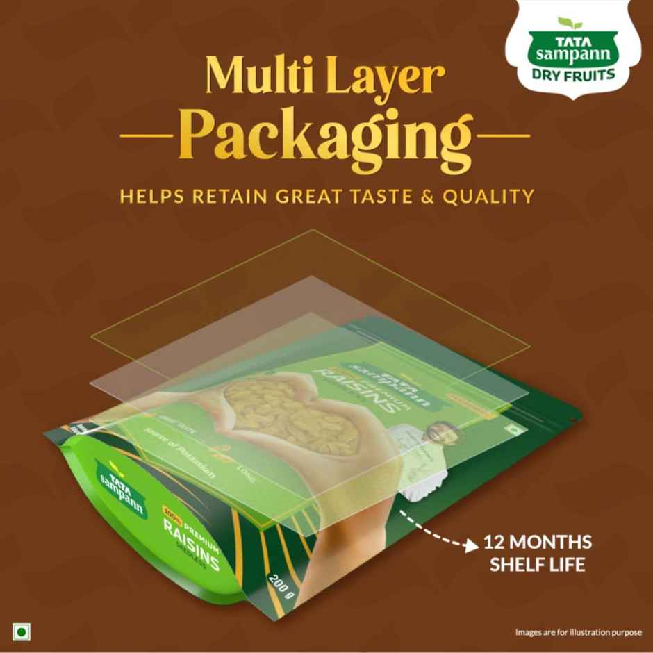 Tata Sampann 100% Pure Premium Raisins/Kishmish Seedless