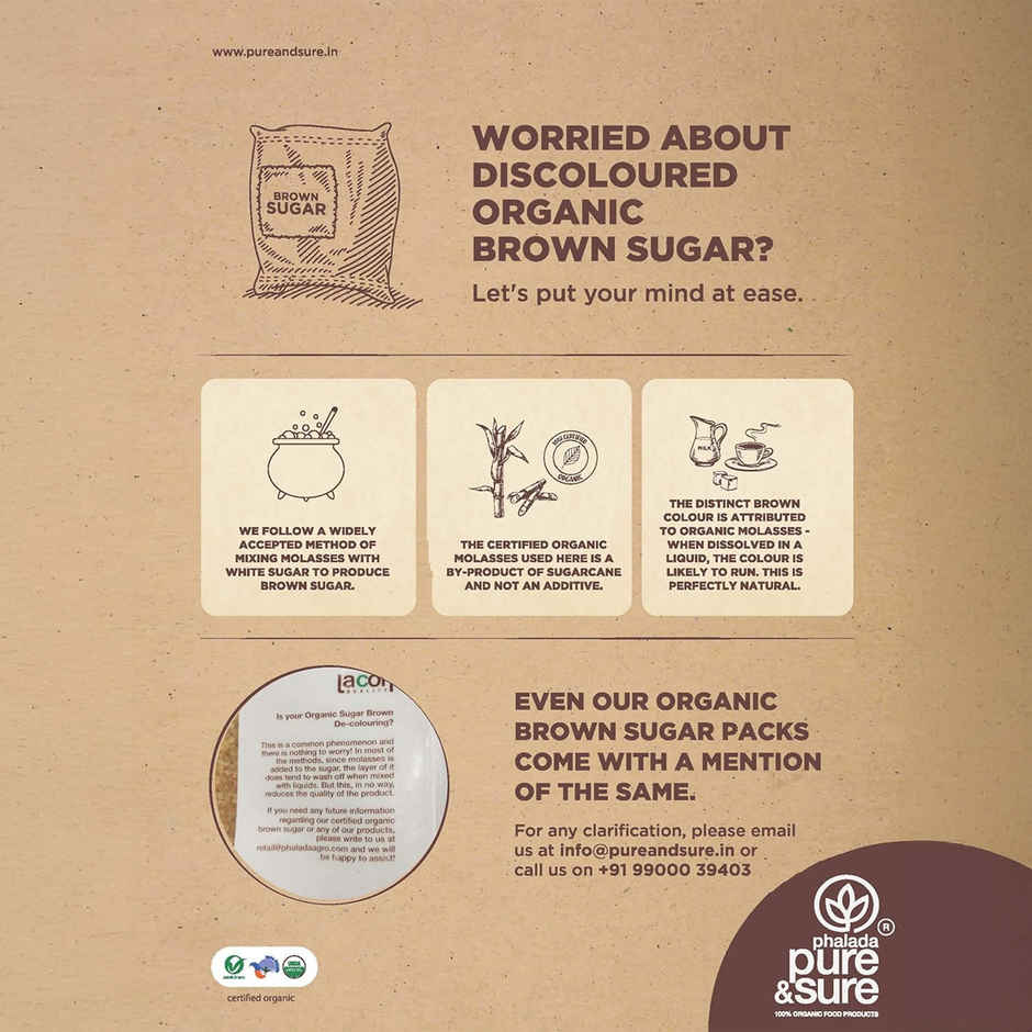 Phalada Pure & Sure Organic Brown Sugar/Chini