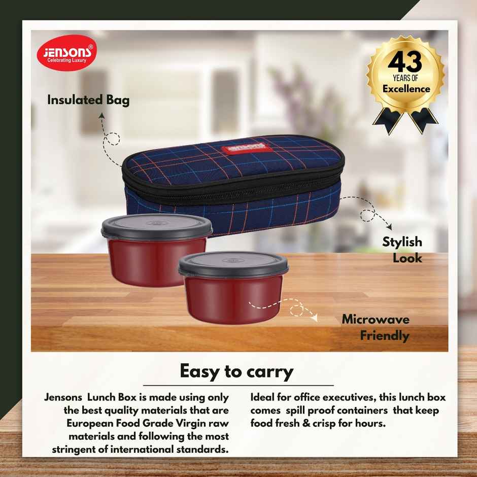 Jensons Stainless Steel Wonder 2 Lunch Box