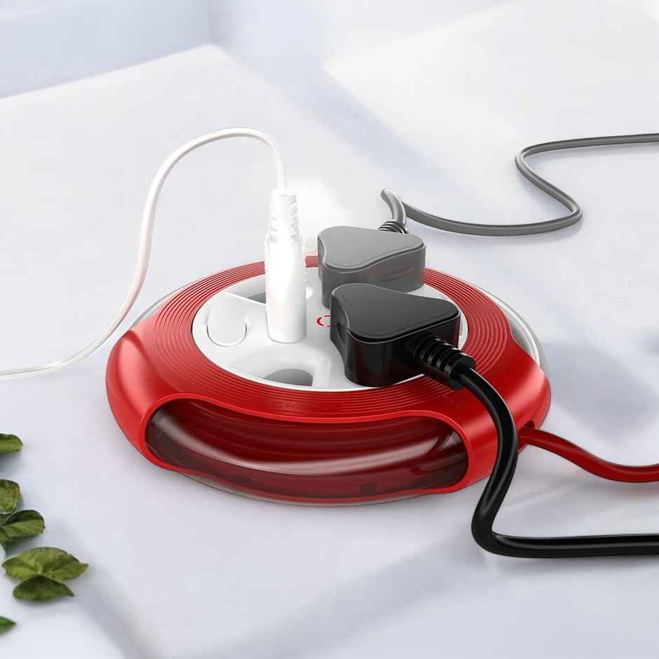 Gold Medal Krysta 2 Pin Heavy-Duty 5-Meter Cable Extension Cord|Master Switch with Indicator|Universal Sockets | Ultra-Smooth Rotation Extension Board for Home & Office Combo