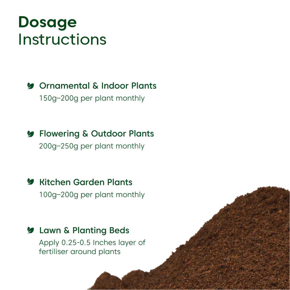 Kyari Vermicompost For Plants | Organic Fertilizer and Manure |1 kg | Garden Accessory