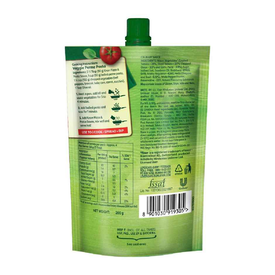 Knorr Sauce Pizza And Pasta(200gms) & Modern Medium Crust Pizza Base(150gms) Combo