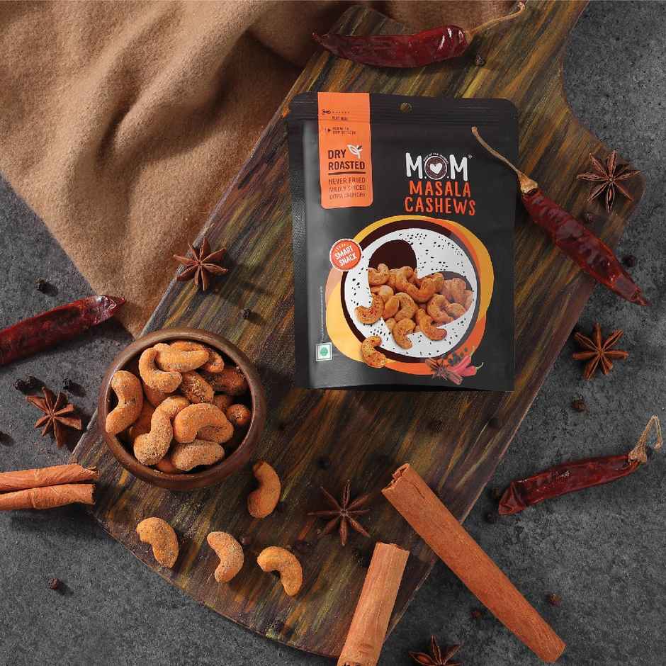 MOM Roasted Masala Cashews | Crunchy Snack Nuts