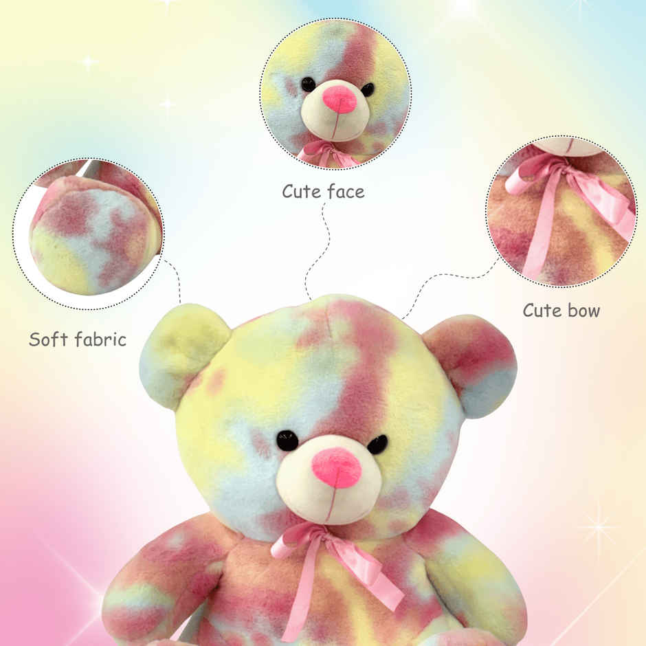 Toytales Teddy Bear 45cm | Multicolor Plush Soft Toy | Adorable Stuffed Toy | Gift For Kids. 45 cm