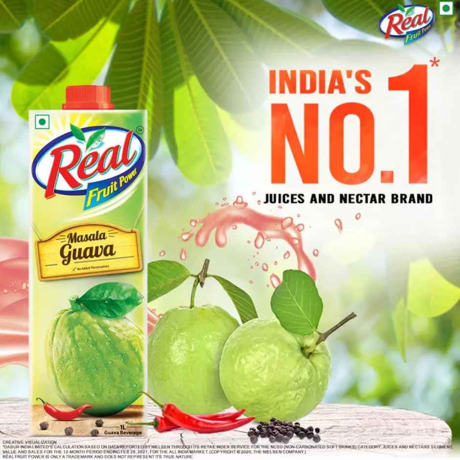 Dabur Real Masala Guava Fruit Juice | Spicy & Tangy
