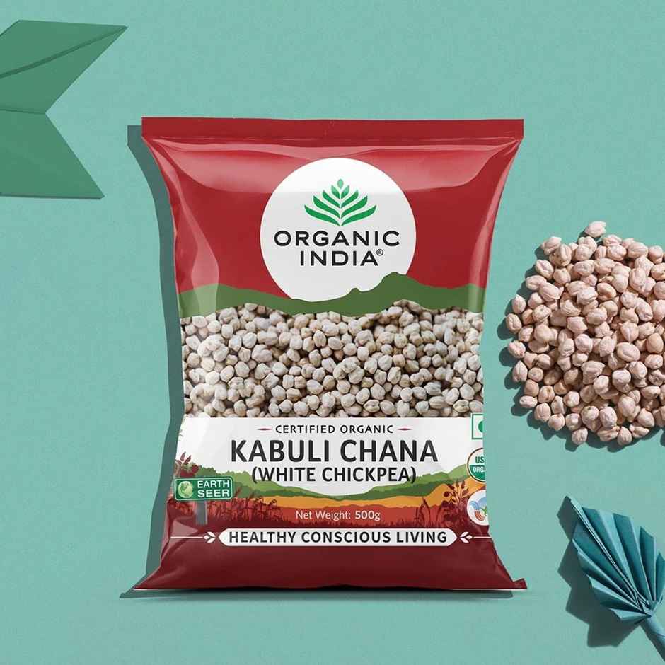 A TATA Product - Organic India Kabuli Chana (White Chickpea),Source of Dietary Fiber & Protein