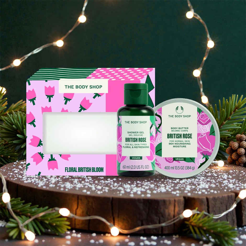 The Body Shop British Rose Shower Gel And Body Butter Gift Box