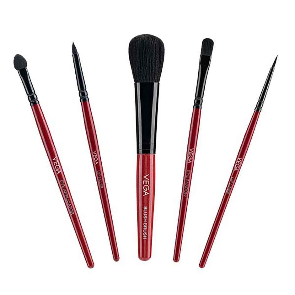 VEGA Set Of 5 Makeup Brush Applicator For Women Ideal Face | Eye & Lip Brush | Rv-05
