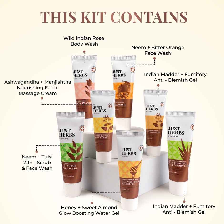 Just Herbs 7 Day Care Kit Face & Body For Men