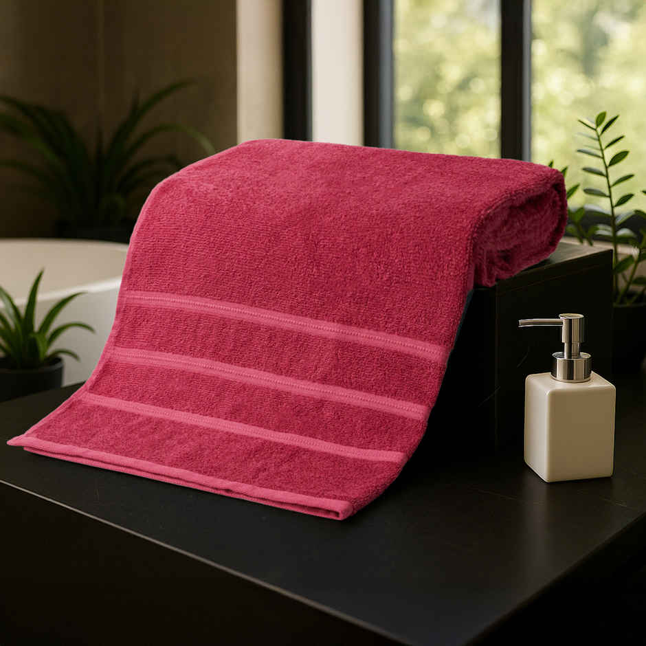 Home Elegance by myTrident Day to Day Bathtowel | 340 GSM | Garnet
