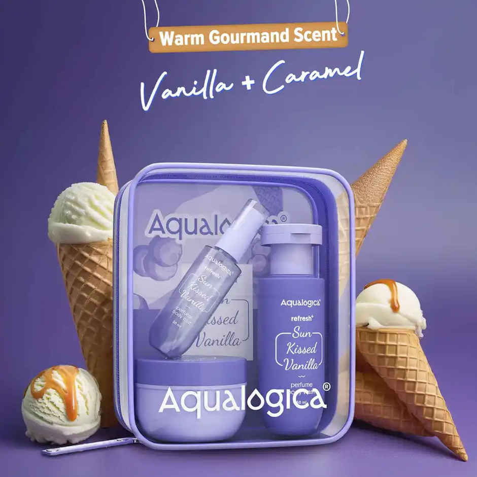 Aqualogica Refresh+ Body Care Set- Sun Kissed Vanilla | Hydrating Summer-Friendly Formula