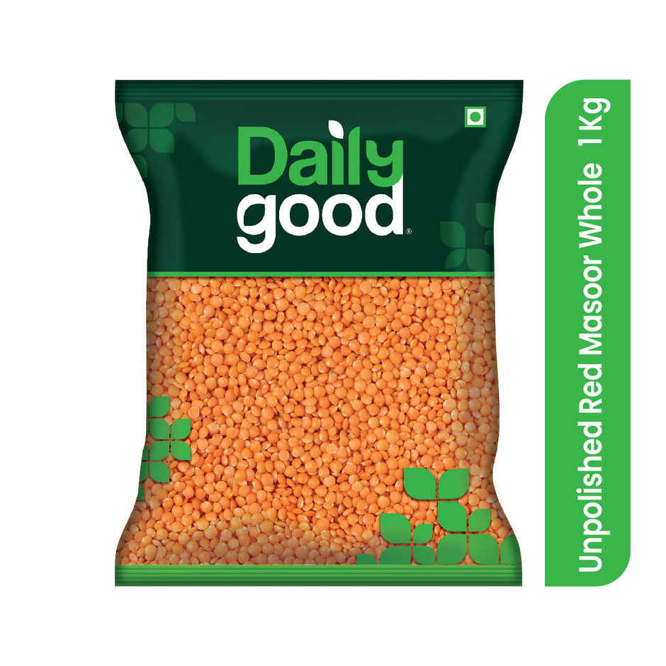 Daily Good Unpolished Red Masoor Whole - Malka - Lentils