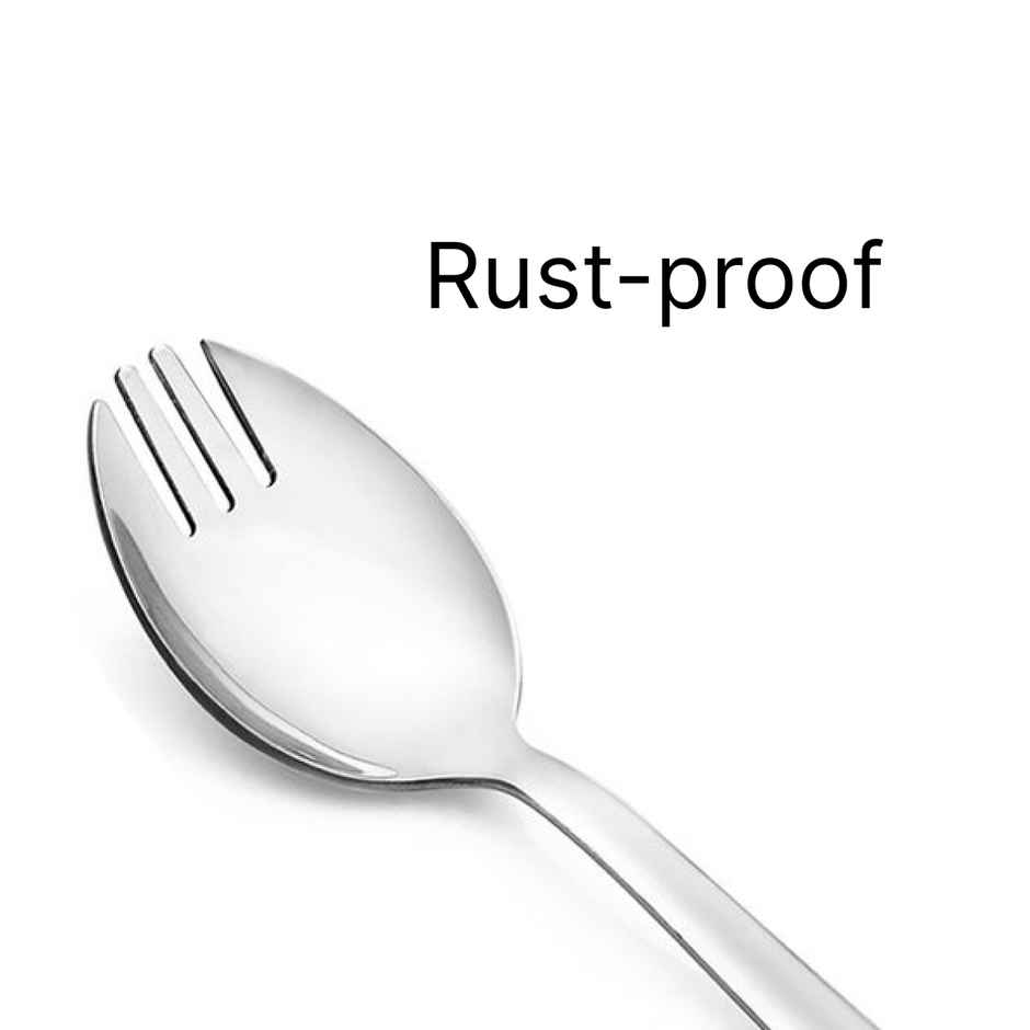 Petals 6Pcs Stainless Steel 16 Cm Master Baby Spork Salad Pasta Spoon | Spoon cum Fork