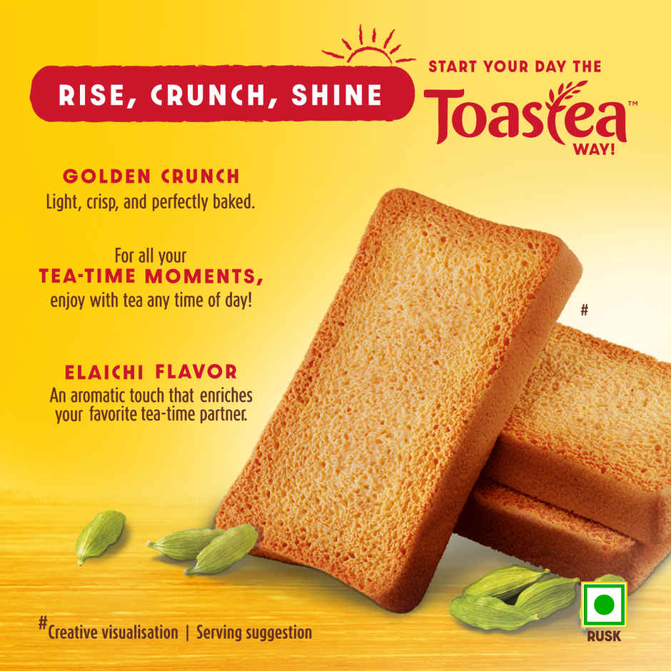 Britannia Toastea Premium Bake Rusk With Real Elaichi