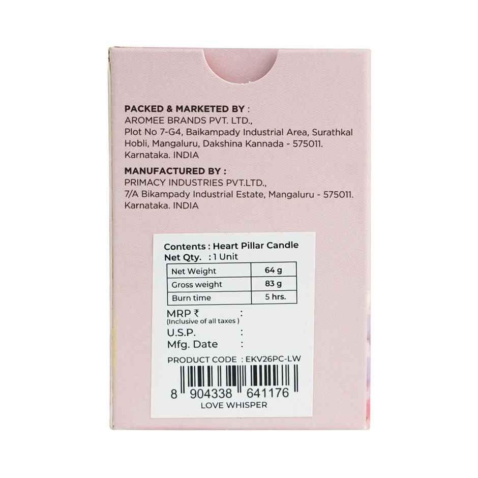 Ekam Moonlit Desire Heart Pillar Candle