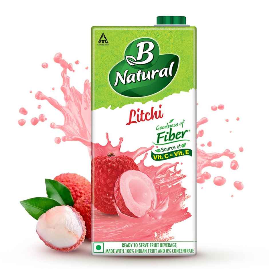 B Natural Litchi Juice | Pulp | No Concentrate