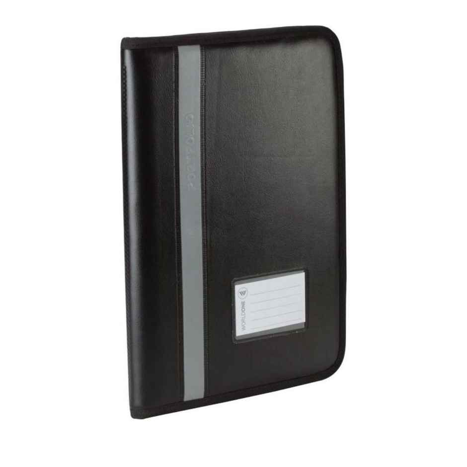 Worldone Leathrite Cover Display Book With 20 Inside Pocket With Name Card And Zipper Closure