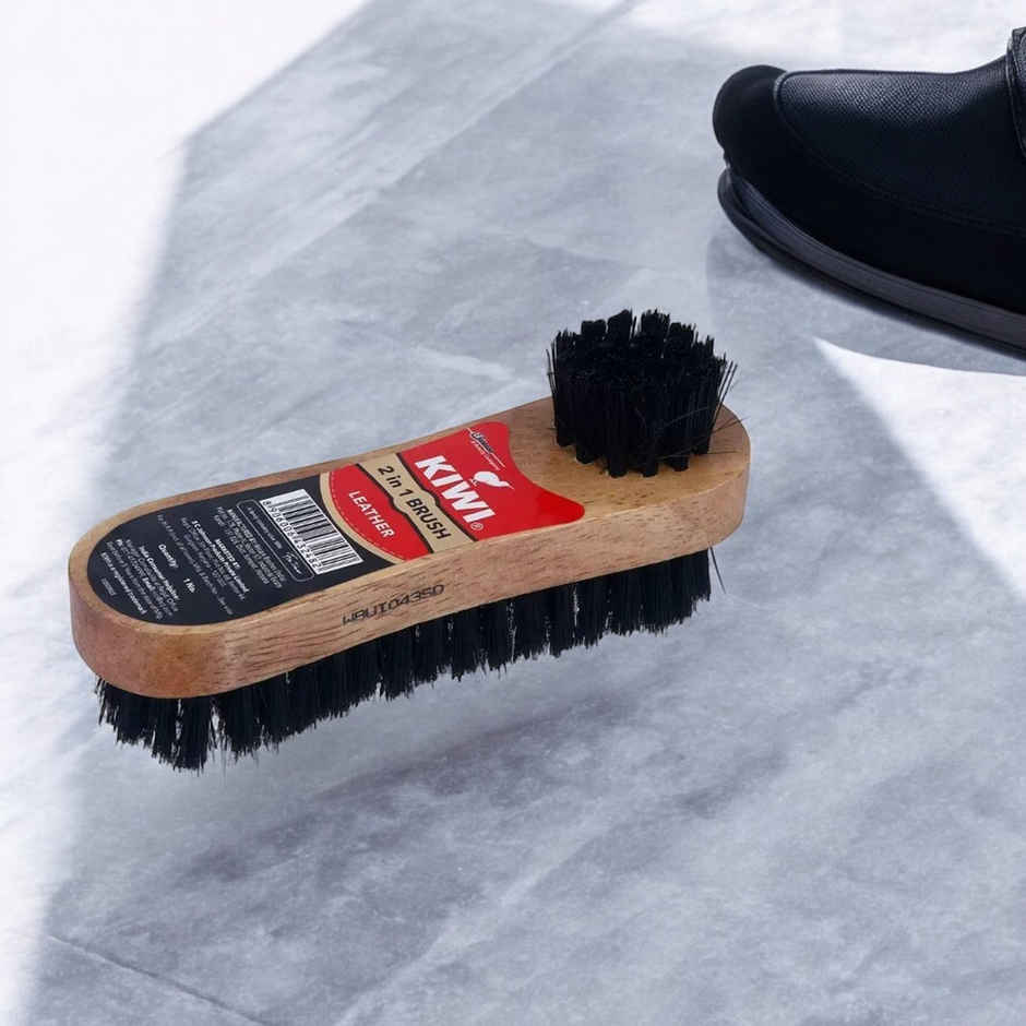 Kiwi 2-in-1 Shoe Brush For Leather Shoes