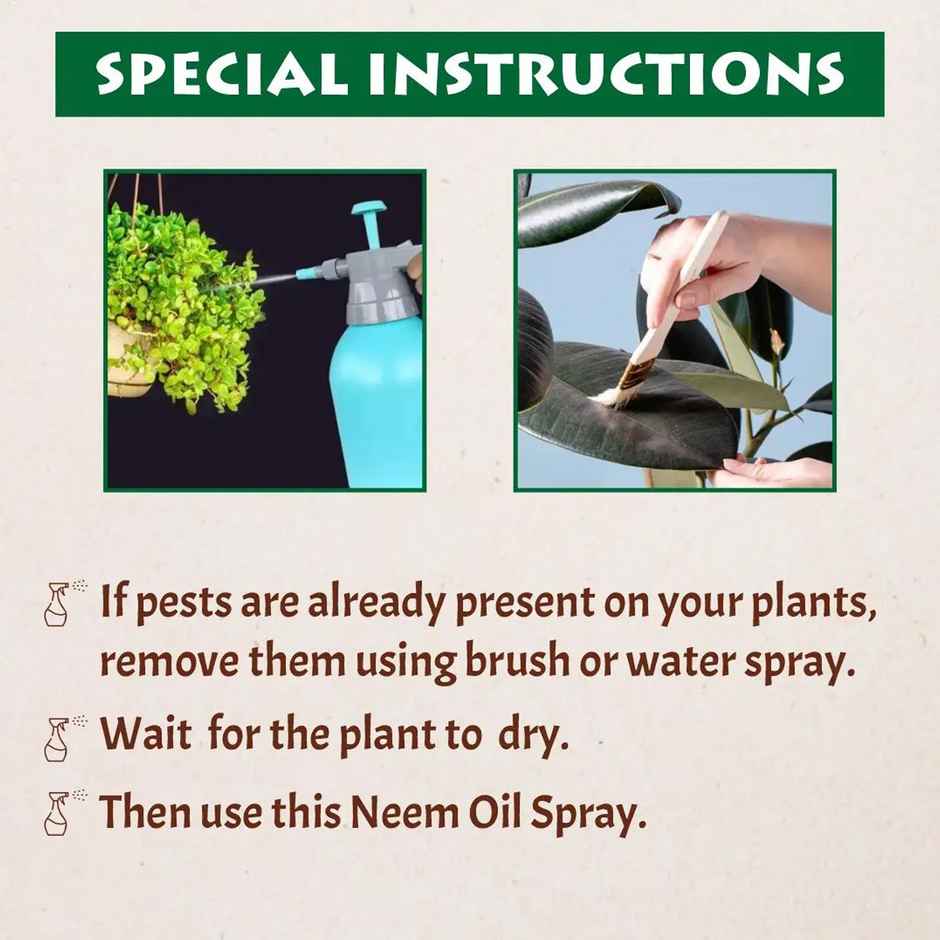 Garden Genie Neem Oil Spray | Ready to Use Plant Spray Bottle for Killing Insect & Fungus