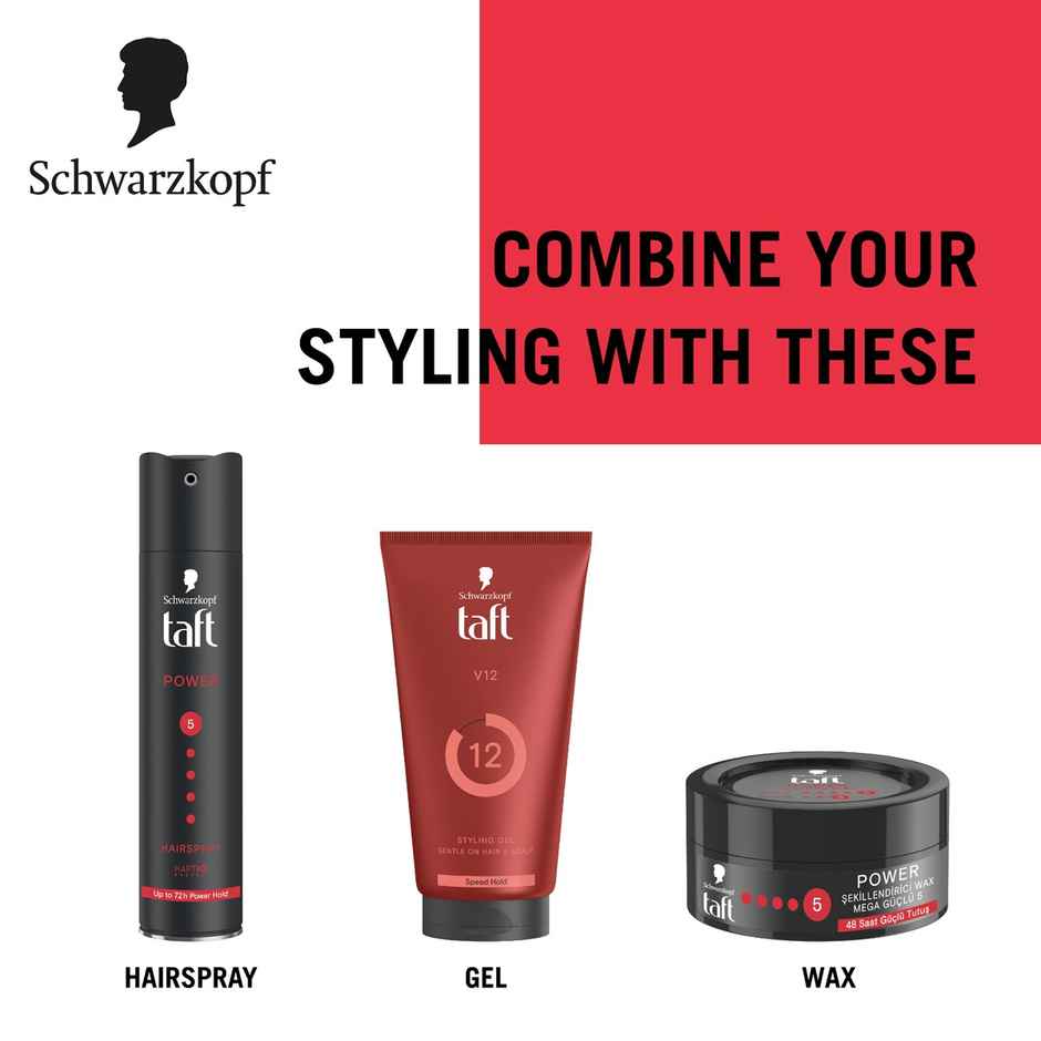Schwarzkopf Taft Power Hair Lacquer Hairspray Hold 5 Up To 72h Power Hold