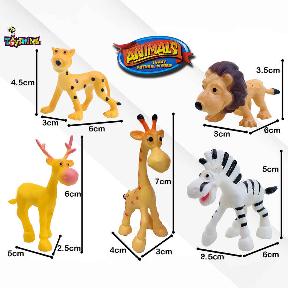 Toyshine Cartoon Style Animals Toy Figure (1+ Years)(Pack)