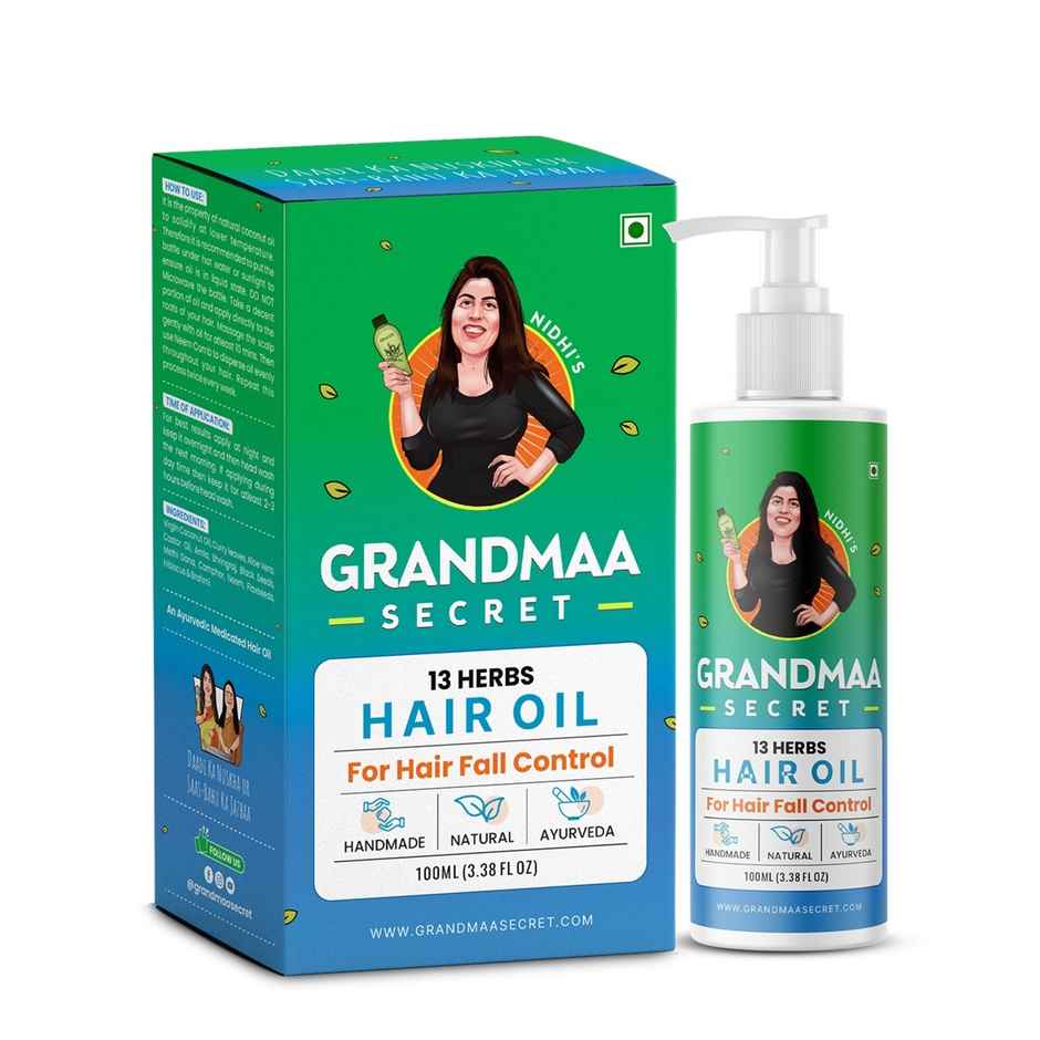 Nidhi'S Grandmaa Secret 13 Herbs Hair Oil For Hair Fall Control