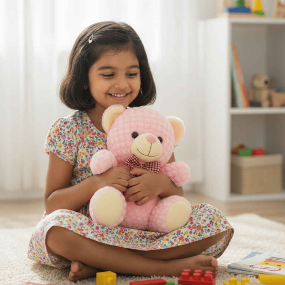 ToyTales Teddy Bear 30cm soft toy | Perfect birthday Gift | Plushie |Pink 30 cm