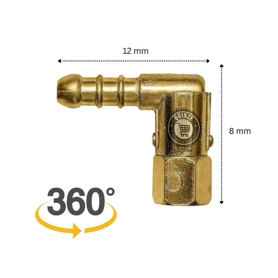 Quinze Revolving Lpg Gas Stove Nozzle - Suitable For All 1/4 BSP Gas Stoves | Brass