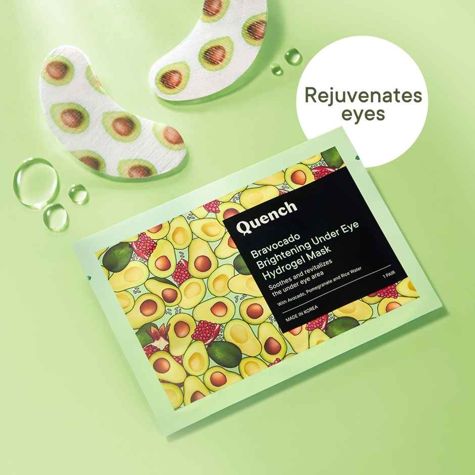 Quench Brightening Korean Under Eye Patch Soothing Eye Mask with Avocado & Vitamin E