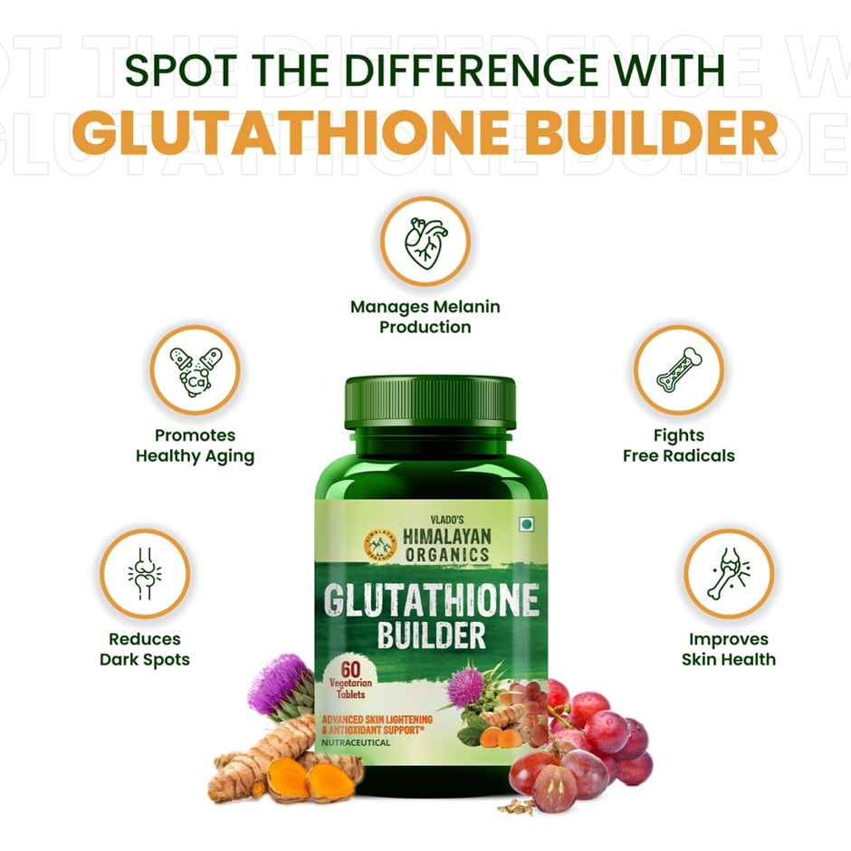 Himalayan Organics Glutathione Builder 60 VEG Tablets