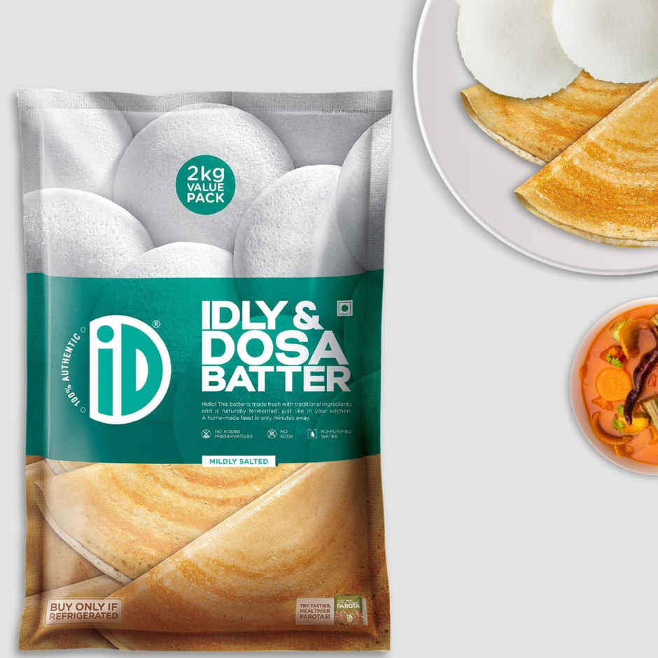 Id Fresh Idli & Dosa Batter (2kg) & Id Fresh Liquid Sambar (Heat & Eat) (350g) Combo