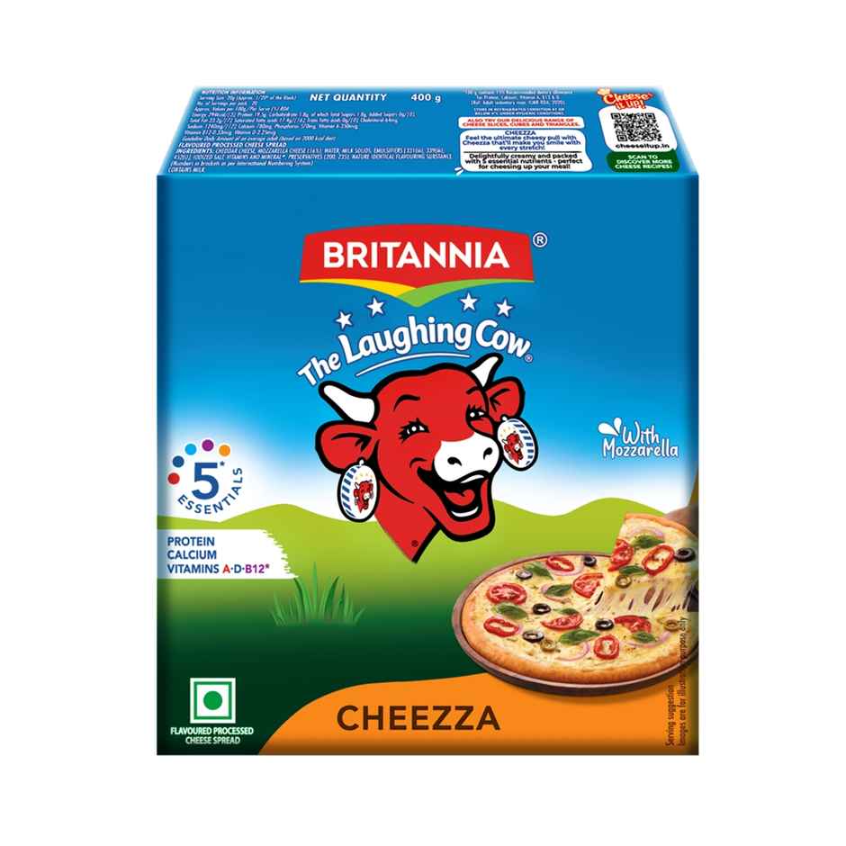 Britannia Laughing Cow Cheese Block 400g With Mozzarella