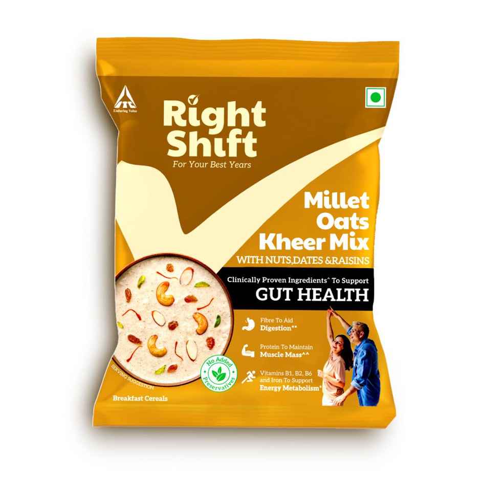 Right Shift Millet Oats Kheer Mix | High Protein & Fibre, No preservative | Sweetened with Jaggery