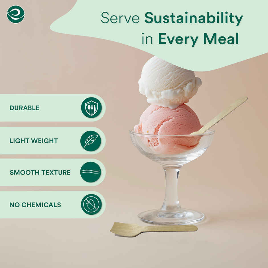 Eco Soul | Ice Cream Spoon | |95 mm | 50 Count