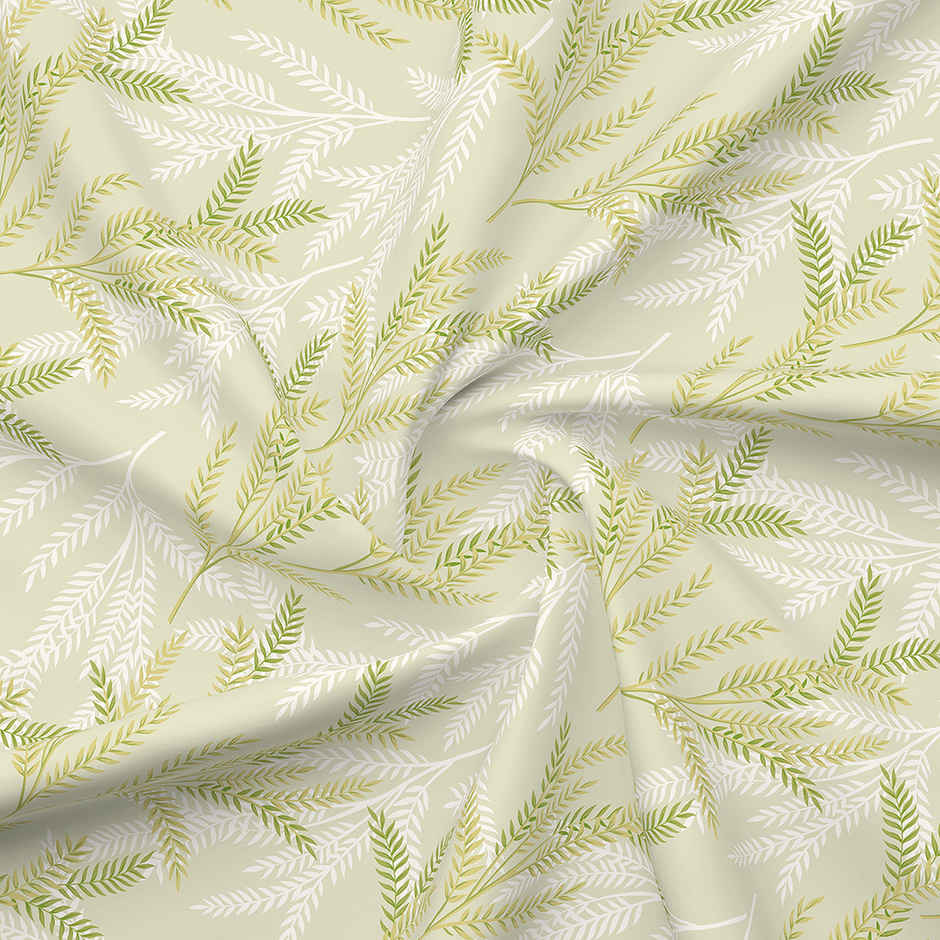 Boutique Living Nature Bouqute 100% Cotton 300 TC Scented King Bedsheet with 2 Pillow Covers (Green Apple Fragrance)