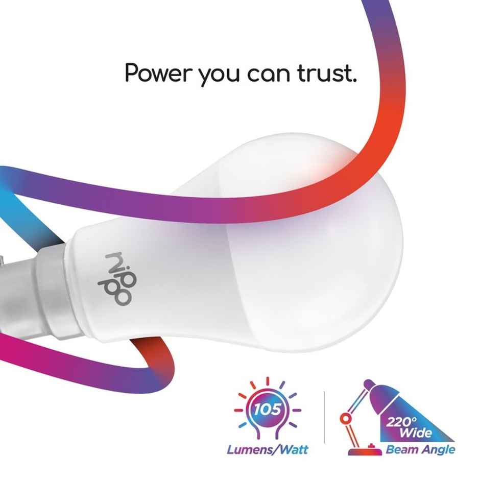 Nippo 9W LED Bulb | Cool Light | B22 Base Holder