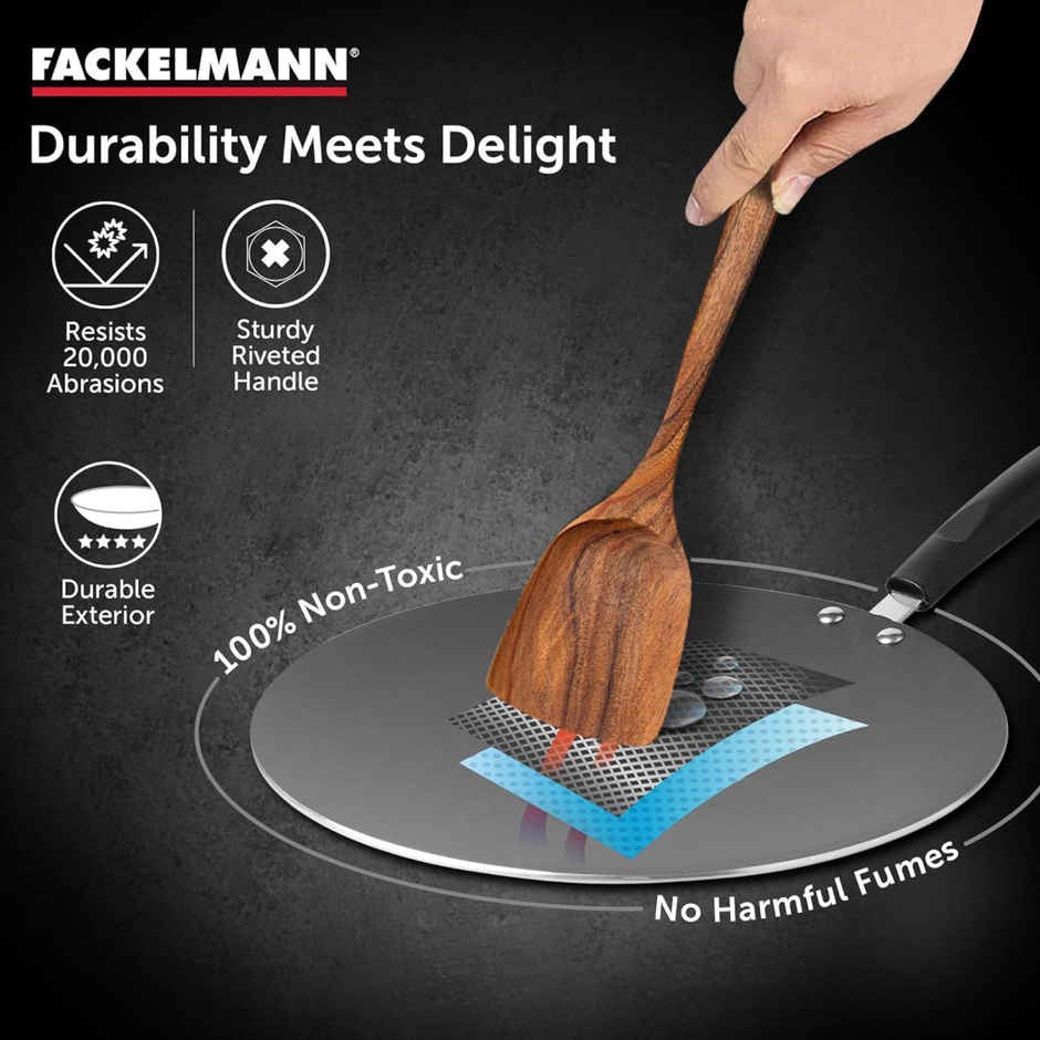 Fackelmann Quartz Nonstick Concave Tawa 28Cm, German Technology, Roti/Chapati/Paratha Tava