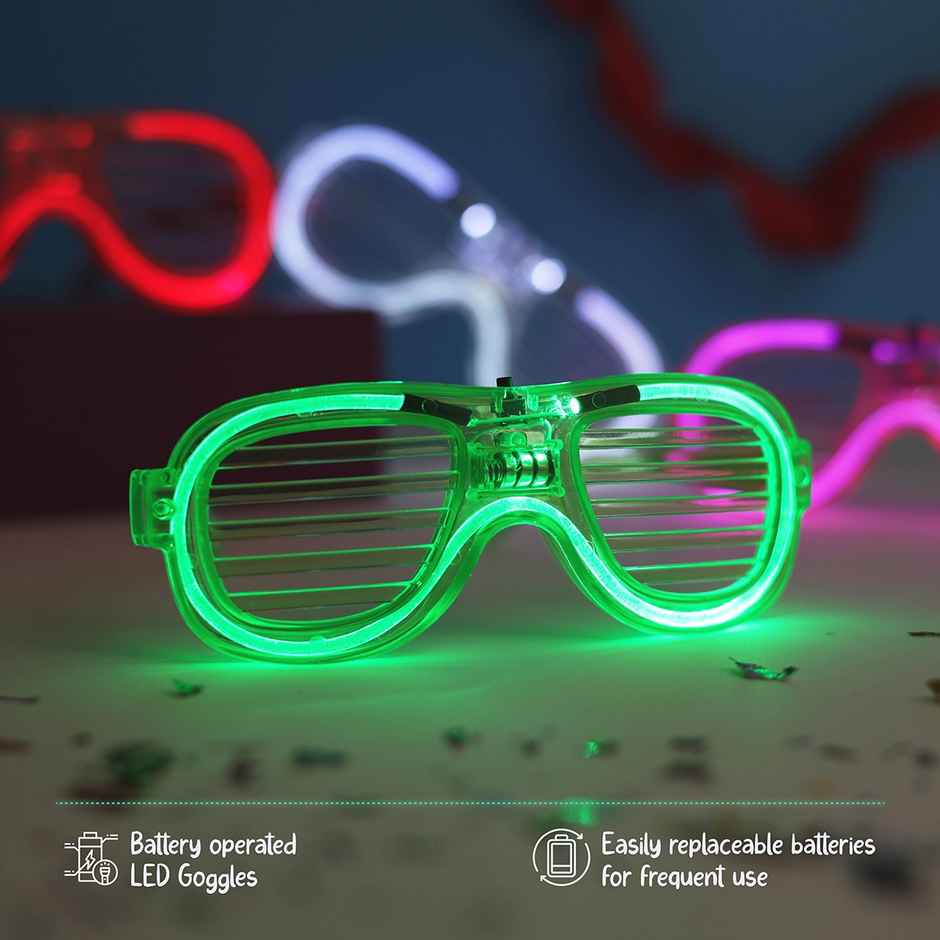 LED Party Glasses Rechargeable | Birthday Celebration Party Accessories | Propcon