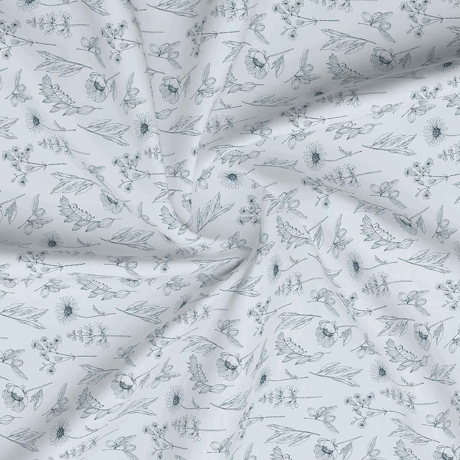 Layers Home Easy 100% Cotton 144 TC Blue Double Bedsheet with 2 Pillow Covers