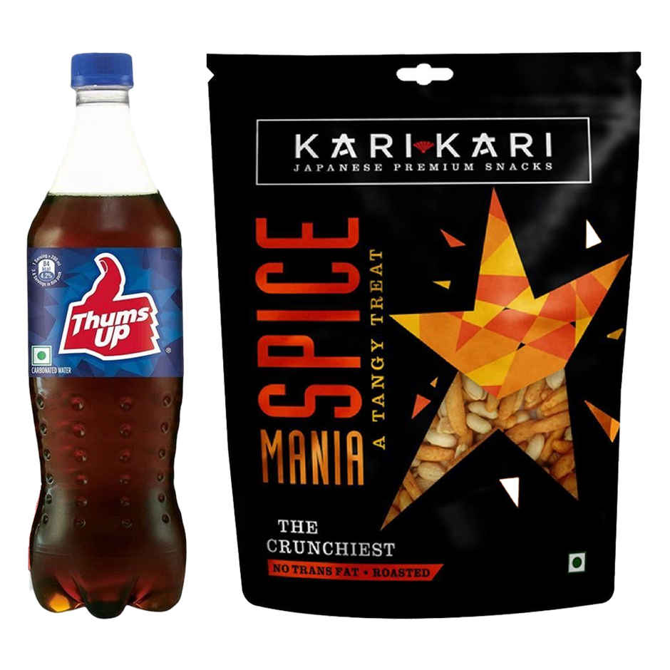 Kari Kari Sesame Soy- Pack Of 6 (108g) & Thums Up Soft Drink (750ml) Combo