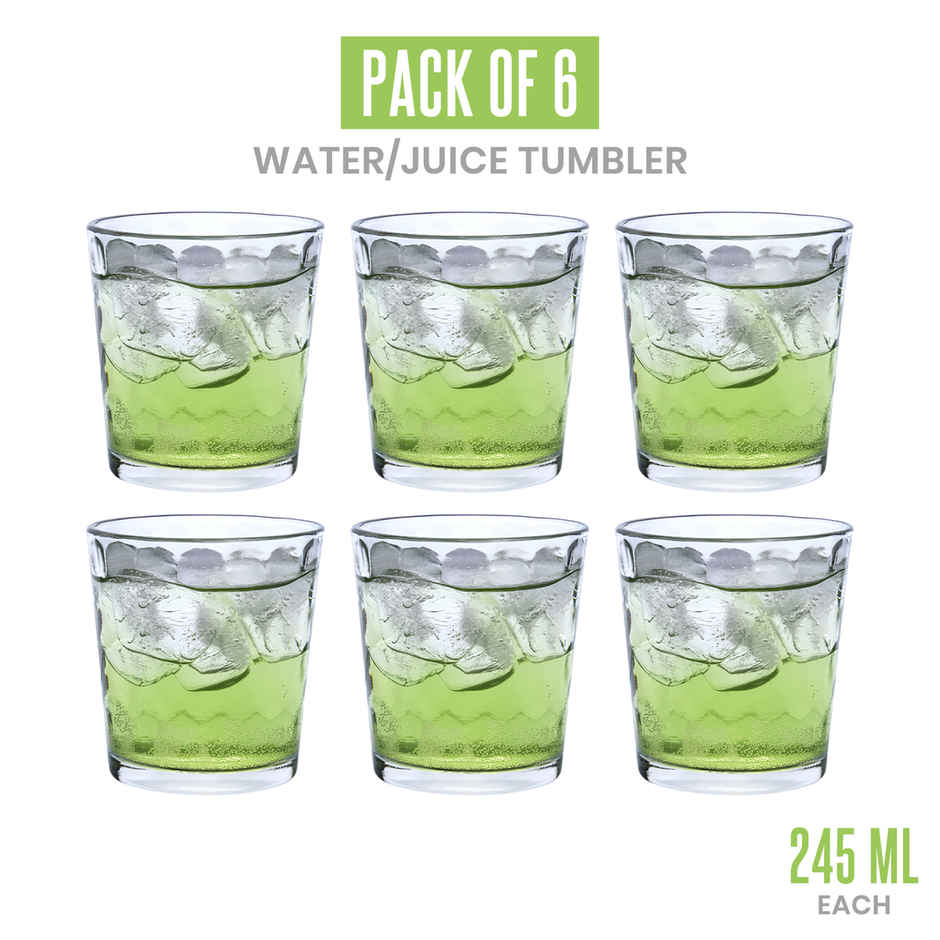 Yera Coolwave 245 ml Water/Juice Tumbler Set | 6 pcs