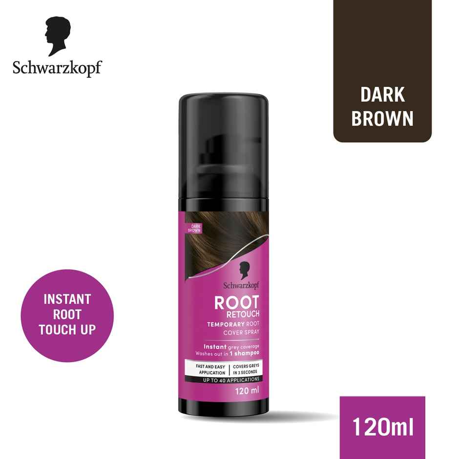 Schwarzkopf Root Retouch Temporary Root Cover Spray Hair Colour - Black