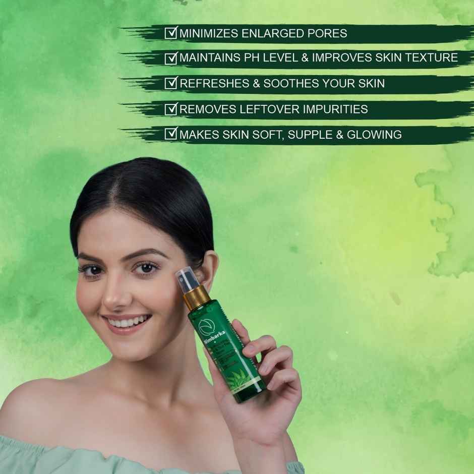 Nimbarka Neem & Tea Tree Toner Alcohol-Free Revitalizing Formula For Refreshing Glowing Skin