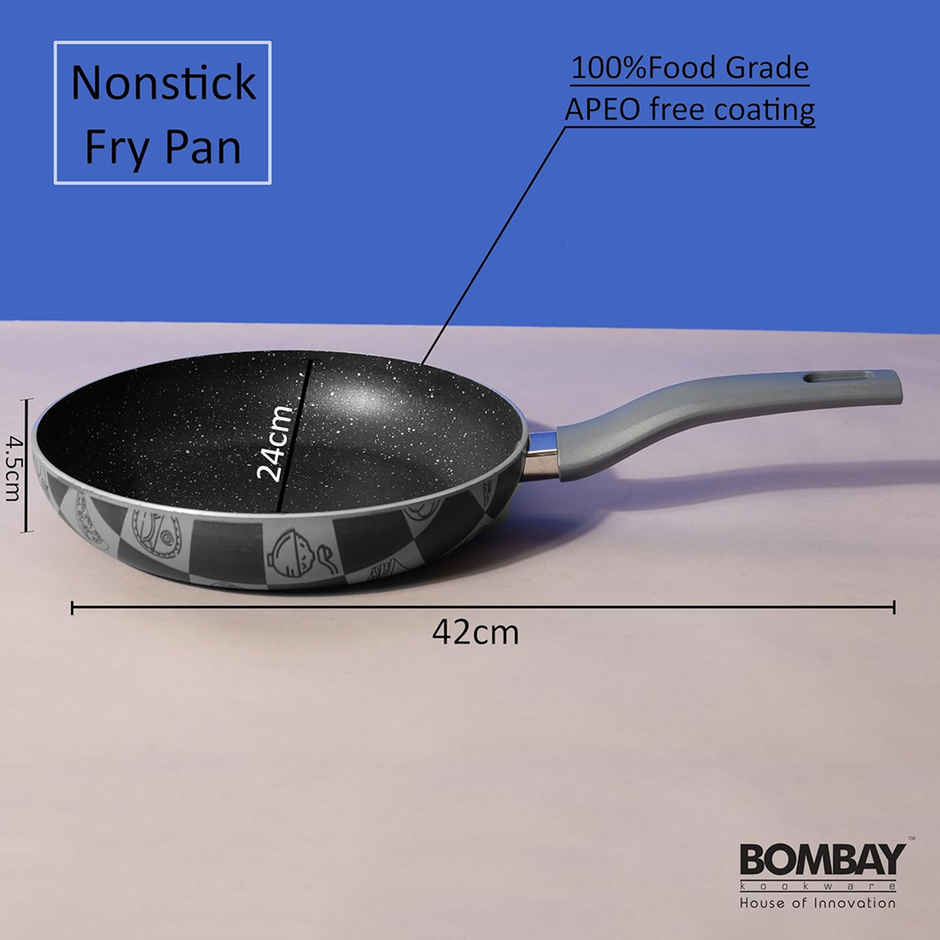 Bombay Kookware Kala Kruti Fry Pan - 24 cm (1.5 L)