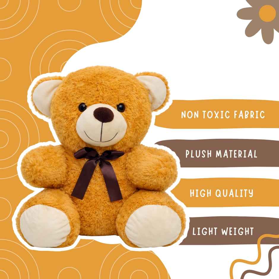 Toytales Cute Brown Teddy Bear | Soft Toy Plushie Stuffed Animal | Toys For Kids | Gift For Girls